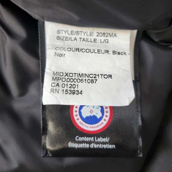 Mens Canada Goose Langford Parka - Fusion Black size Large - Picture 5 of 6